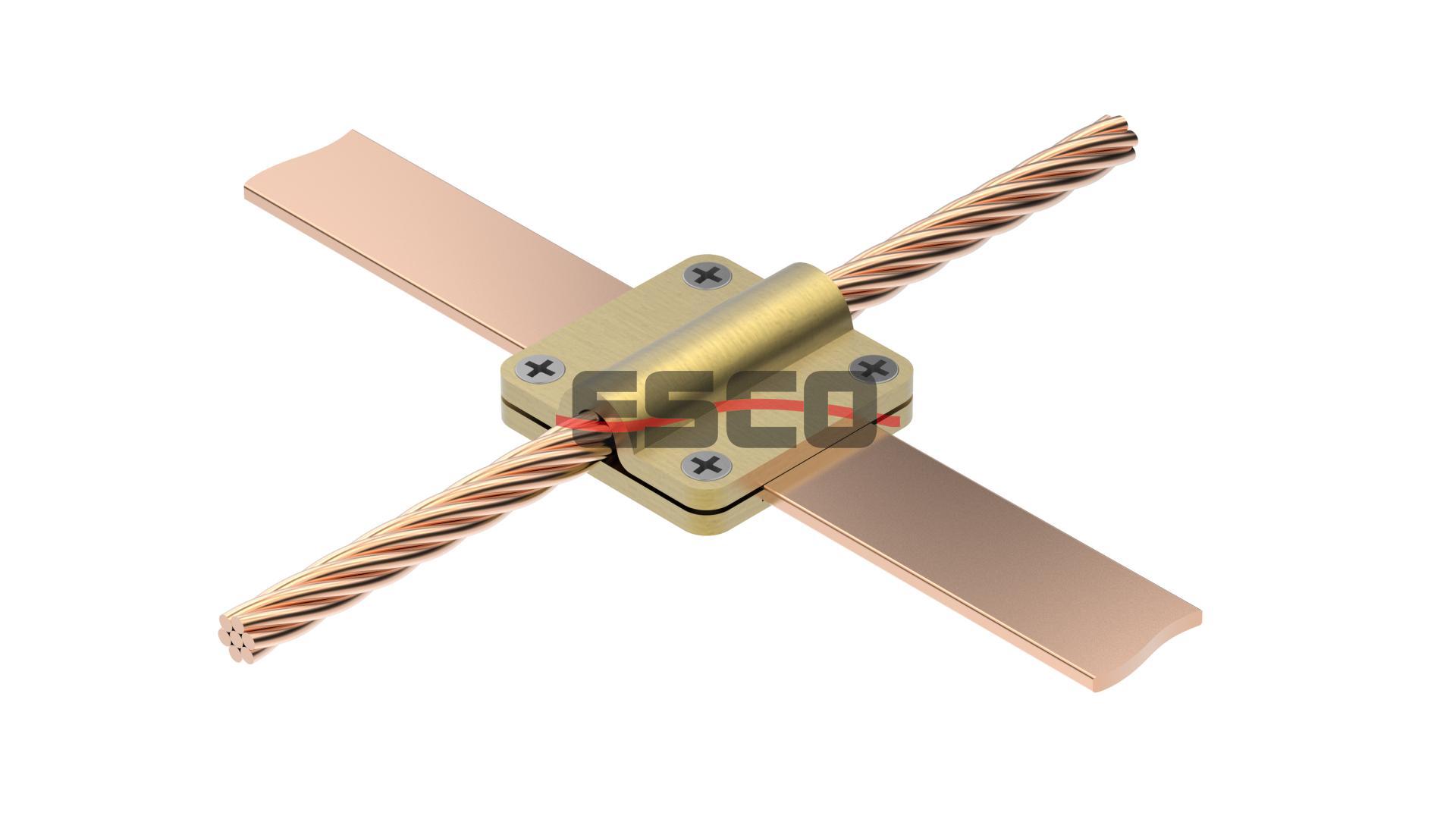 Bloque de terminales de cuatro vías de tipo cuadrado de latón