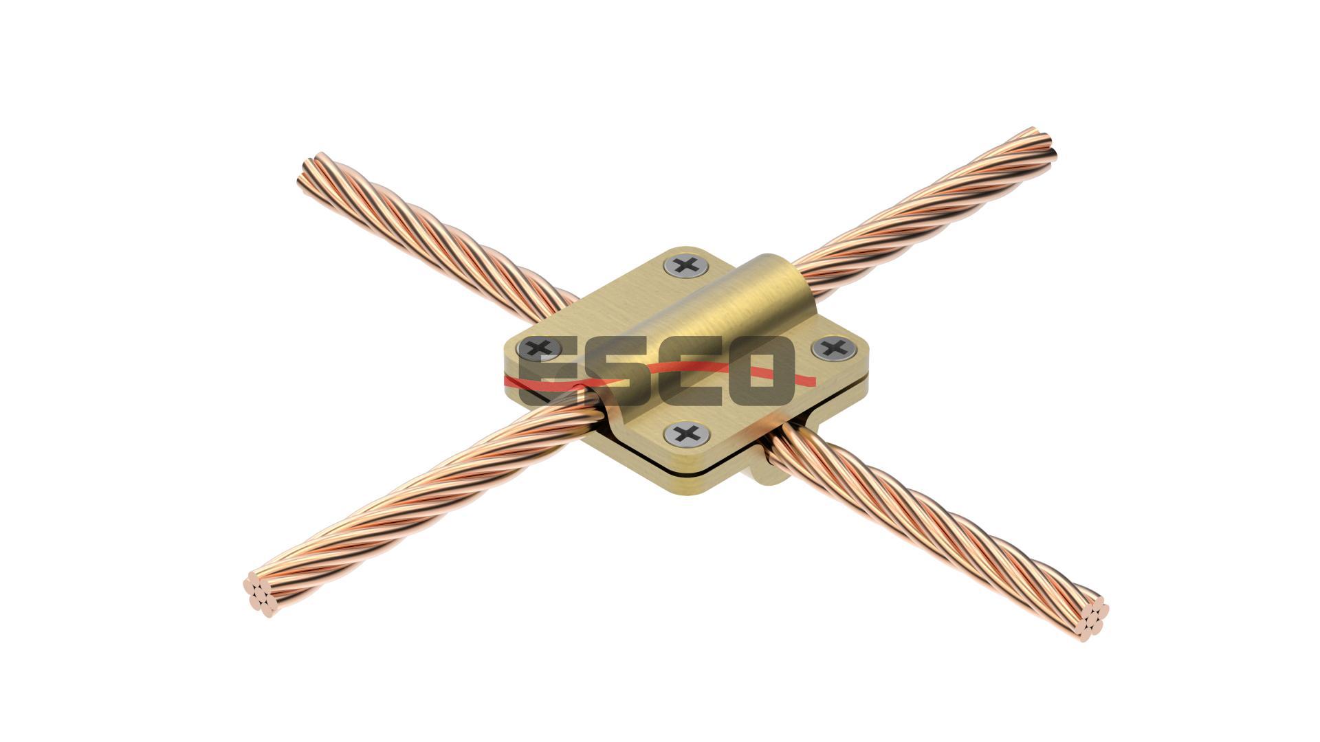 Bloque de terminales de cuatro vías de tipo cuadrado de latón