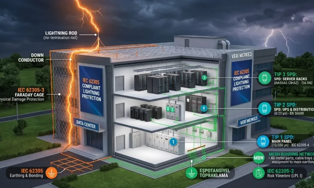Veri Merkezlerinde (Data Center) Yıldırımdan Korunma