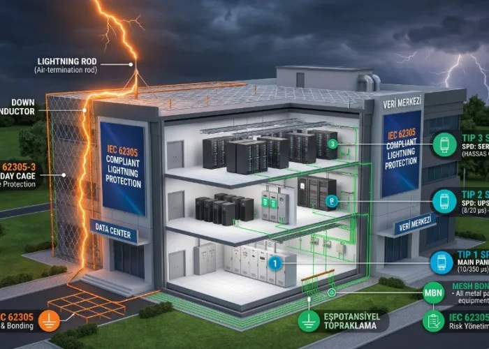 Veri Merkezlerinde (Data Center) Yıldırımdan Korunma